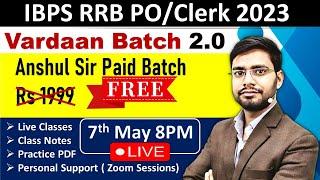 Vardaan 2.0 Batch By Bankers Point  Maths and Reasoning By Anshul Saini  IBPS RRB Notification 2023