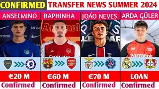 ALL CONFIRMED AND RUMOURS SUMMER TRANSFER NEWSDONE DEALSANSELMINO TO CHELSEARAPHINHA TO ARSENAL