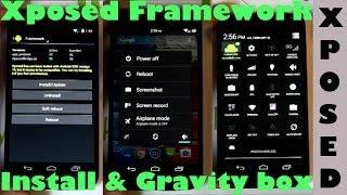 Android app Xposed framework install plus gravity box module overview