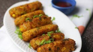 CRISPY CORN KEBABS  CORN KEBABS RECIPE