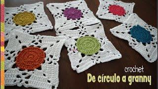 Colchita para bebé GRANNY square con círculo tejido a crochet   Tejiendo Perú