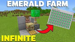Easy INFINITE Emerald Farm Tutorial in Minecraft Bedrock glitch
