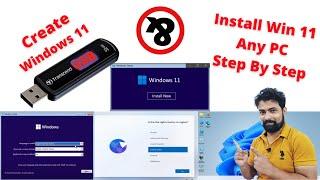 How To Create Windows 11 Bootable USB And Install Windows 11 From USB DRIVE. Windows 11 Install.