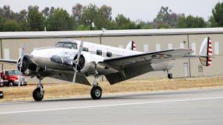 Lockheed 12A Electra Junior Crashed at Chino Airport Yanks Air Museum NOT A CRASH VIDEO N94R  NC2072