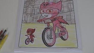 Jenny color speed crayola color&stiker PJ MASKS coloring