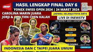 Hasil Lengkap Final Swiss Open 2024 Marin vs Jorji  Indonesia Juara Umum Yonex Swiss Open 2024