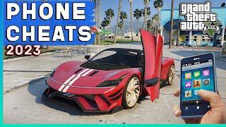 GTA 5 - UPDATED PHONE CHEATS 2023 Money Car Repair Girlfriend