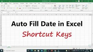 Auto Fill Date Series in Excel - Shortcut Keys