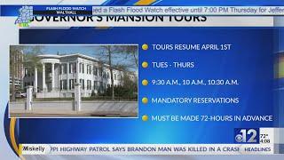 Mississippi Governor’s Mansion reopens for tours in April