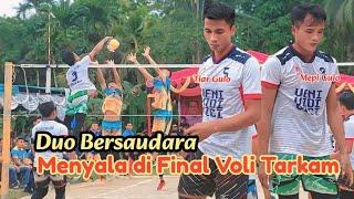 Viral 2  bersaudara menyala bikin lawan panik di final volleyball tarkam nias terbaru. Tiar - Mepi