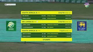 Live Cricket  South Africa A vs Sri Lanka A  2nd Unofficial Test  Day 3