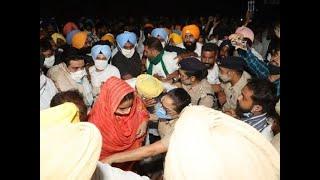 Farmer protests Police resort to lathi-charge detain Sukhbir Singh Badal party workers