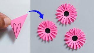 Easy Paper Flower Making Craft  How To Make Paper Flower  Paper Flower Making Step By Step