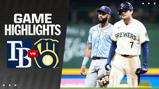 Rays vs. Brewers Game Highlights 43024  MLB Highlights