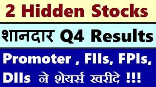 2 Hidden Stocks  शानदार Q4 Results    Promoter  FIIs  FPIs DIIs ने शेयर्स खरीदे Mid Cap Stock
