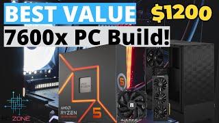 THE BEST VALUE RYZEN 5 7600X PC BUILD IN 2024 Radeon RX 6800 32GB $1200