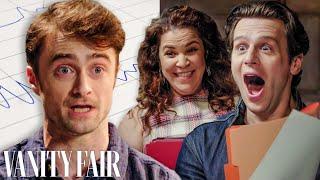 Daniel Radcliffe Jonathan Groff & Lindsay Mendez Take Lie Detector Tests  Vanity Fair