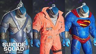 ALL King Shark Outfits Victory Poses Voicelines & Emotes - Suicide Squad Kill The Justice League