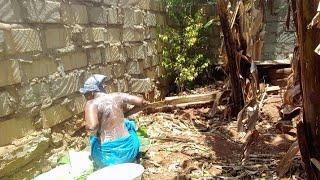 TRADITIONAL AFRICAN WAY OF OUTDOOR SUN BATHING.