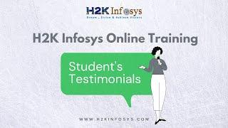 QA Automation Online Certification Testimonials  H2k Infosys