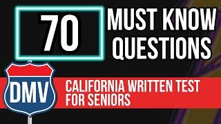 California DMV Written Test 2024 for Seniors 70 Must Know Questions