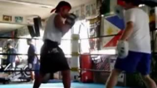 Manny Pacquiao training