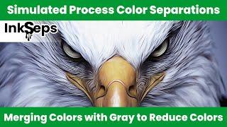 Simulated Process Color Separations Merging Colors into Gray