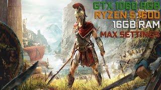 Assassins Creed Odyssey Benchmark  GTX 1060  Ryzen 5 1600  16GB RAM  MAX SETTINGS