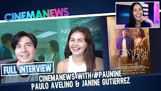 FULL INTERVIEW CinemaNews with Paulo Avelino & Janine Gutierrez  Cinema One