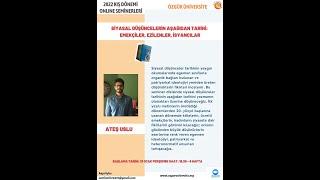 Ateş Uslu Siyasal Düşüncelerin Aşağıdan Tarihi Emekçiler Ezilenler İsyancılar  4. Hafta