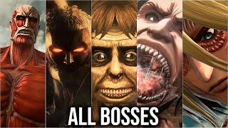Attack on Titan 2 - All Bosses And Ending With Cutscenes