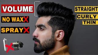 SET HAIR  ZERO DAMAGE *NO WAX OR SPRAY*  Hair Tutorial for men Hair Volume Powder Mens Hair