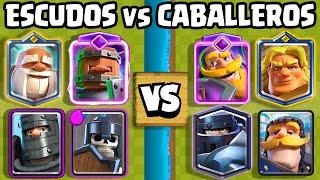 CABALLEROS  vs CARTAS con ESCUDOS  OLIMPIADAS de CLASH ROYALE