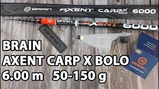 Brain Axent Carp X Bolo 6.00m 50-150g для бічного ківка болонське з кільцями телескопічне