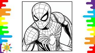 Spider-Man Coloring Pages  Superhero Coloring  #markerscoloring   @drawandcolortv