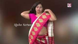 Model Sandhya Expression Video  Saree Draping Fashion  How to Wear White Saree For Function