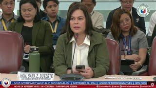 “What you are trying to do is make a case for impeachment” - VP Sara Duterte GMA Integrated News