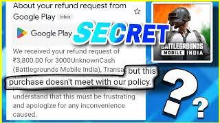 Bgmi refund after cancel  BGMI ₹7500 REFUND APPROVED  Google Play Refund trick  refund trick 2023