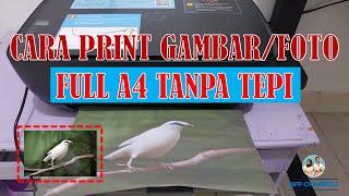 CARA PRINT GAMBAR ATAU FOTO FULL A4 TANPA TEPI BORDERLESS