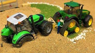 Bruder RC Tractor Deutz Stuck John Deere Tractor RC Action Video