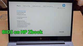 How to enter bios hp zbook