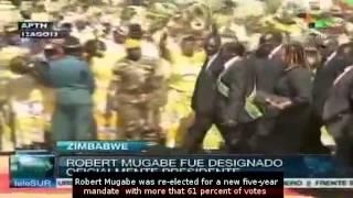 Robert Mugabe officially declared Zimbabwe election winner