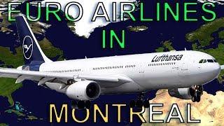 30+ Minutes of EUROPEAN AIRLINES in Montreal YUL CYUL