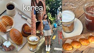 korea vlog  salt bread bakeries coffee haircutperm @ chahong shopping stationary photo booths