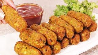 जब बनाओगे इस तरीके से टेस्टी कबाब सभी कहेंगे कैसे बने इतने लाजबाब  Crispy Corn Kebabs - Corn Cutlet