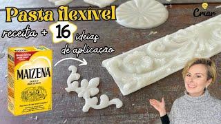 COMO FAZER PASTA FLEXÍVEL  Receita+16 Ideias de Aplicação  Faça você mesmo