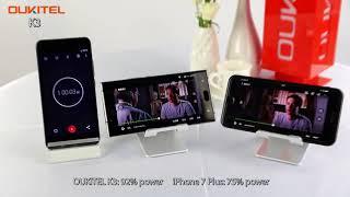 OUKITEL K3 VS iPhone 7plus by ultimate power consumption