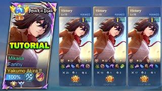 FANNY TUTORIAL NEW BEST BUILD AND EMBLEM FOR FANNY 2024 PLEASE TRY