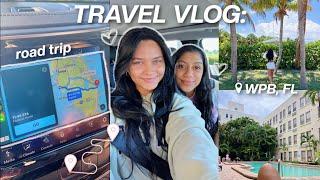 travel with us to PALM BEACH VLOG  chaotic road trip room tour beach day + Grocery shopping
