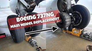 Boeing 737NG Main wheel replacement